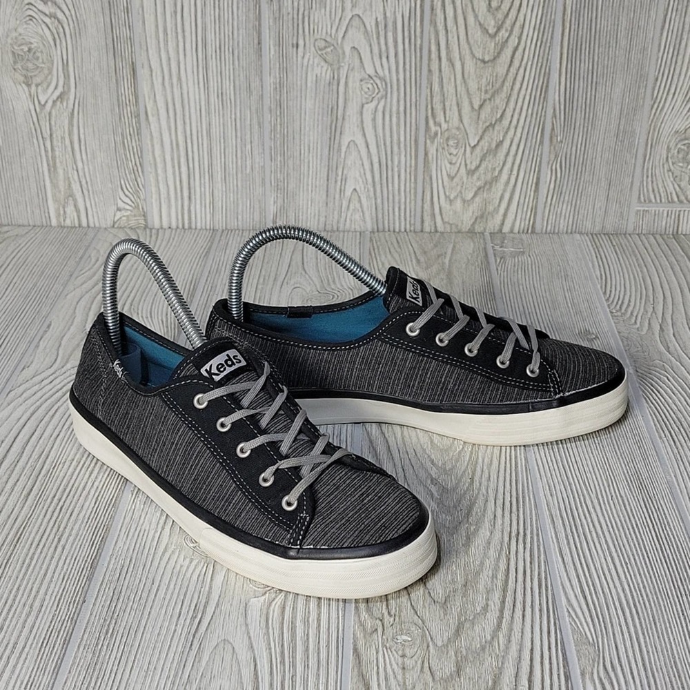Keds Center II Sneakers, Grey/Black Striped, Women's 7.5